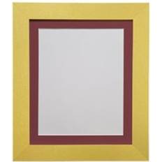 Red Photo Frames Metro Gold with Red Mount for Image Size 40 x 30 cm Photo Frame
