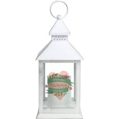 Personalised Memento Company Personalised Floral Heart Mothers Day White 10 x 27 x 10 cm Lantern