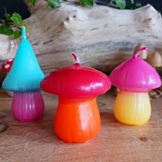 Candles Set of 3 Mushroom Shaped Candles Candle