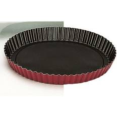Pie Dishes Moule A Tarte Dentele 32 cm Aluminium Anti-Adherent Exterieur Rouge Mouchete Noir Pie Dish 32 cm