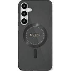 Guess Rhinestone MagSafe Case with Classic Logo for Galaxy S25