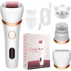 Goplushtoy Electric Foot File USB Rechargeable Hard Skin Remover with 4 Heads LCD