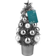Silver Christmas Tree Ornaments Tinsel With Baubles Decoration 20 cm Christmas Tree Ornament