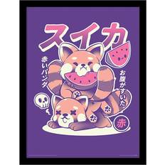 Purple Posters Ilustrata Illustration Watermelon Print 40 cm x Purple Poster