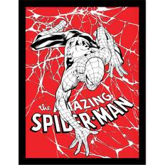 Framed Art Spider-Man Spider Web Poster 40 cm x White/Red Framed Art