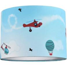 Blue Wall Lamps Kid's Room Happy Homewares Sky Blue Kids Lampshade With Planes Wall Lamp
