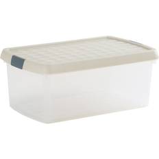 Wham Storage Boxes Wham Clip 10.5L Rectangular & Lid Clear Stone Slate Grey Storage Box