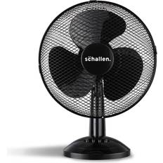 Black Desk Fans Elpine Black 12 Inch 3 Speed Electric Oscillating Worktop Desk