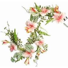 Leaf 180 cm Hanging Pink Lily Green Artificial Plant
