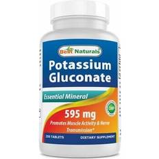 Best Naturals Potassium Gluconate 595 mg 250 Tablets Pack of 1