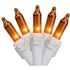 Christmas Lights Northlight Seasonal 35ct Orange Mini Outdoor Christmas String Lights 8ft - White Wire Christmas Lighting