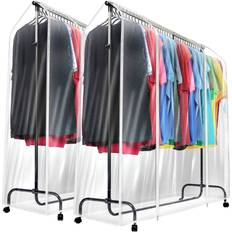 Sorbus 6ft Clear Garment Cover 2 Pack Clothes Rack