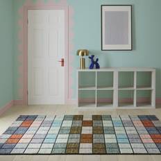 Modern Style Rugs Rug Chequers Multi Coloured Block