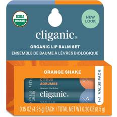 Skincare Cliganic Organic Lip Balm 2 Pack Orange Shake