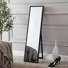 Spiegel [en.casa] Standspiegel Giovinazzo 150x35 cm Neigbar Schwarz Bodenspiegel 37.8x152.8cm