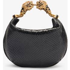 Roberto Cavalli Väskor Roberto Cavalli Hobo Väska Med Ormtryck Och Smyckade Tigerhuvuden