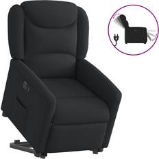 Recliner Lænestole vidaXL Elektrisk Reclinerfåtölj Med Uppresningshjälp Svart Tyg Fåtölj