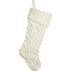 Stockings Northlight Cable Knit Christmas with Cuff 21.5 in Cream White Stocking