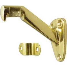 Stair Rail Brackets Deltana HRB325U3 Hand Rail Brackets, 3-5/16 Projection, Bright Brass