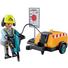Playmobil Figurer på tilbud Playmobil Act On Heroes Byggearbejder Med Mejsel 71752