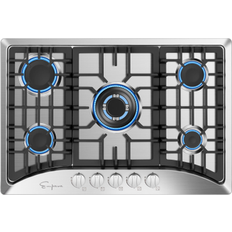 Cooktops Empava 30 Inch 5 Burners Stainless Steel Gas Cooktop EMP-30GC5B70C