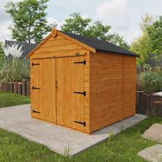Tiger Sheds Modular Buildings 6 ft W x 6 ft D Solid Wood Shiplap Apex Bike Shed 175.26 cm W x 182.88 cm D x 195.58 cm H (Building Area )