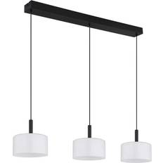 ETC-Shop 3 Flames Opal/Black Pendellampa 20cm