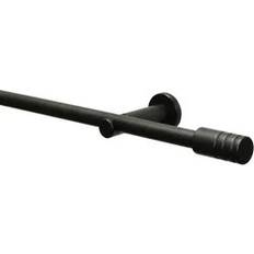 Gardinenzubehör Gardinia Gardinenstangen Set Zylinder 1-Lauf Ø 19 mm 120-220 cm schwarz-matt