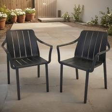 Nardi Stacking Patio Dining Armchair 81cm H x 59cm W x 55.5cm D