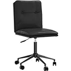 VidaXL Stole vidaXL Dining Black Faux Leather 17.7 x 21.3 x 35 in Kitchen Chair