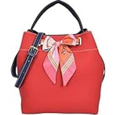 Faux Handbag Shoulder Tote with Cosmetics - Red