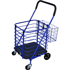 Cleaning Trolleys Milwaukee Collapsible Steel Shopping Cart in Blue