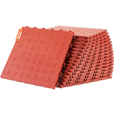 12-in x 12-in Diamond Polypropylene Interlocking Garage Floor Tile (25-sq ft) (25-Pack) in Red CKDDHSJ251212BWPIV0