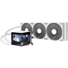 Tryx Panorama 360 White 360mm AIO 6.5'' AMOLED L-Shaped Screen 3D Anamorphic Effect Display