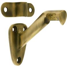 Stair Rail Brackets Deltana HRB325U5 Hand Rail Brackets, 3-5/16 Projection, Antique Brass
