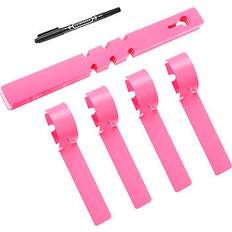 Plant Labels Uxcell 50 Pcs Plastic Plant Tags Adjustable Wrap Around Plant Labels with Pen Pink