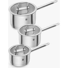Measuring Scale Cookware Sets Zwilling Pro 3-Pcs Stainless Steel Pot Silver Cookware Set with lid 3 Parts
