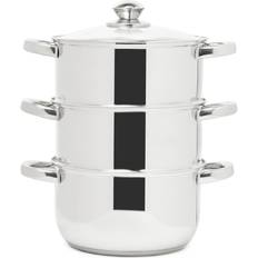 20cm Stainless Steel Steamer with Draining Feet - Silver