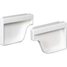 Amerimax White, Brown 5 In Traditional K-Style Vinyl Gutter End Cap M0611HP 2 Inch