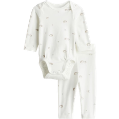 H&M Cotton Jersey Set 2-piece - White/Patterned (1134422030)