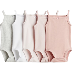 H&M Baby Body 5-Pack - Ljusrosa/Ljusgråmelerad