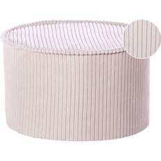 Beige Poufs Beliani Zikria Light Beige Pouffe 25cm