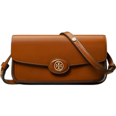 Tory Burch Robinson Spazzolato Rectangular Shoulder Bag - Dark Sienna