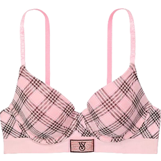 Victoria's Secret Shine Patch Lightly Lined Full Coverage Bra - Pink Plaid