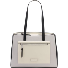 Calvin Klein Hadley Triple Compartment Tote - Dove/Black/White