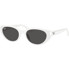 Ray-Ban Hvid Solbriller Ray-Ban RB4457D Asian Fit Solbriller Injiceret - Hvid Grå