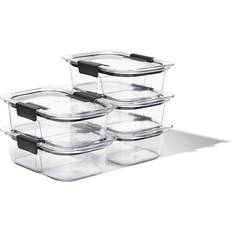 Microwave Safe Kitchen Storage Rubbermaid Brilliance Meal Prep 2 Compartment Food Container 5pcs 0.18gal