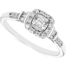 Engagement Rings Macy's Halo Engagement Ring - White Gold/Diamonds