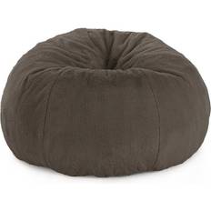 Faux Fur Dark Brown Sækkestol