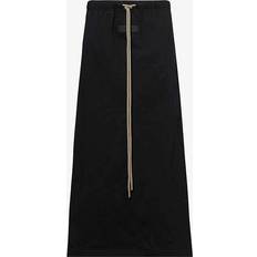 Fear of God Skirts Fear of God Essentials Womens Drawstring Waist Cotton Jersey Midi Skirt - Black